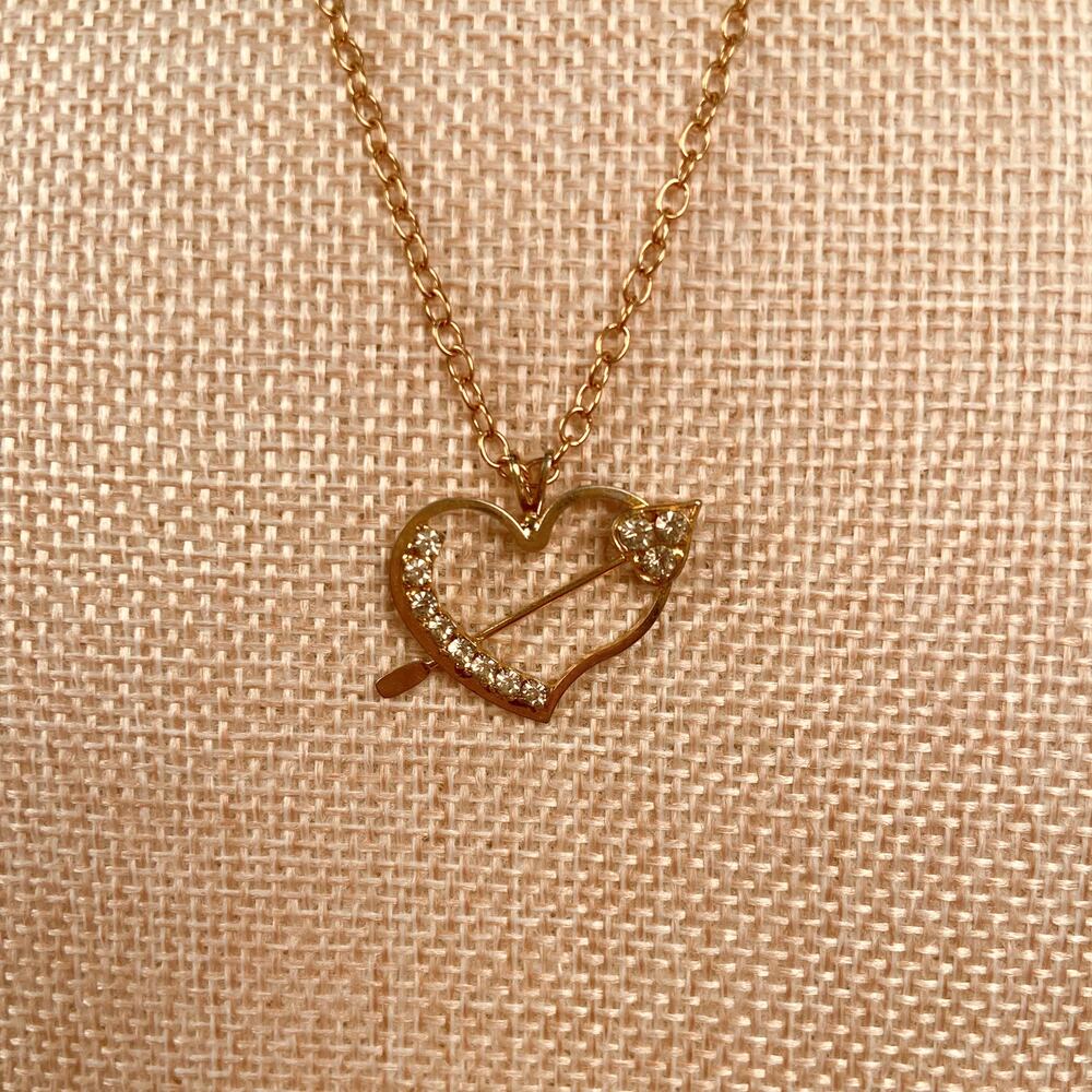 Vintage Heart Pendant Necklace